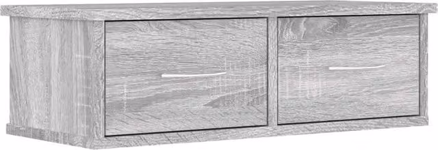 Berkfield Home Grey Sonoma Wall Mounted Cabinet W/D/H: 60 x 26 x 18.5 cm