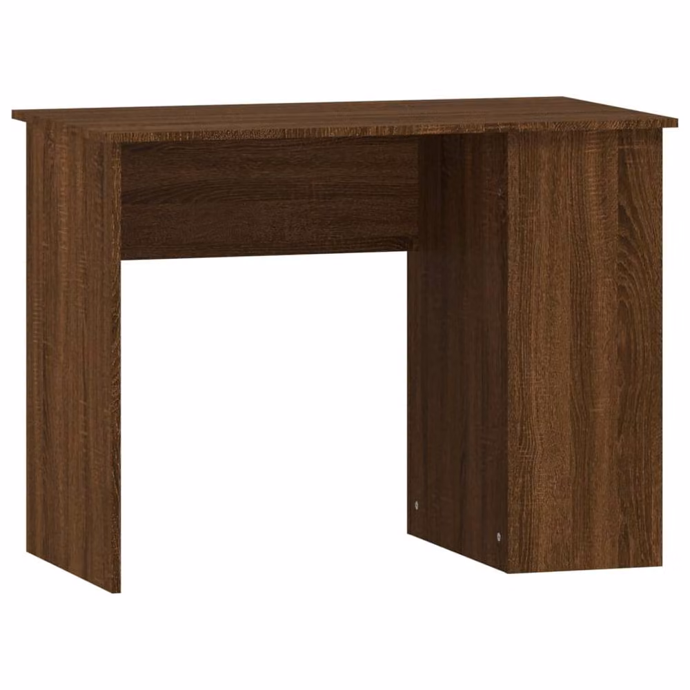 Berkfield Home Modern Writing Desk in Brown Oak, W/D/H: 100 x 55 x 75 cm – 3