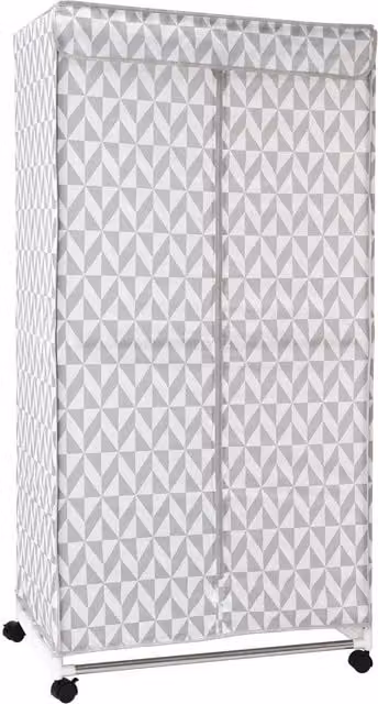 Groundlevel 2 Tier Electric Heated Clothes Dryer with Cover in Silver and Grey