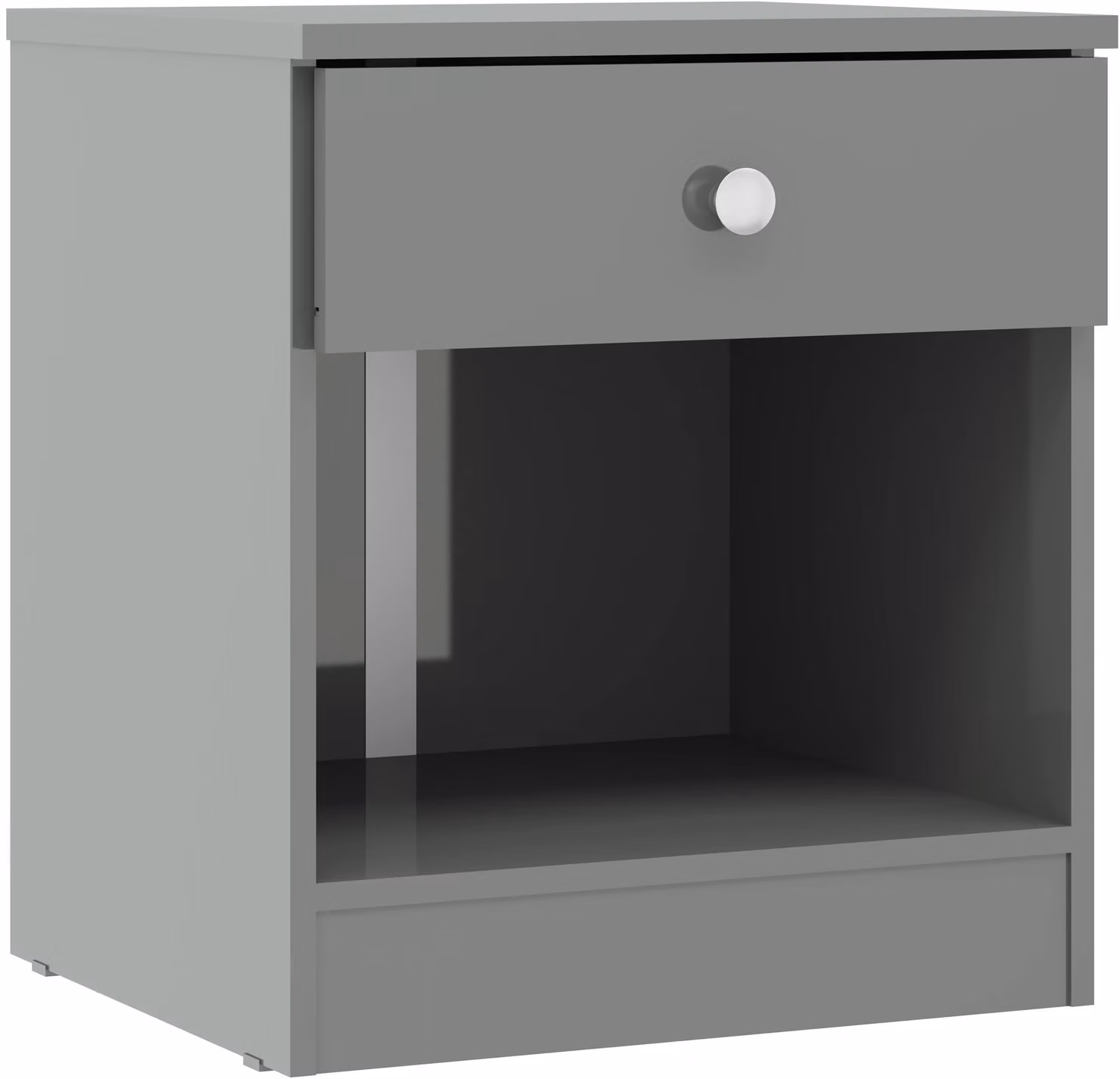 Seconique Denver 1 Drawer Bedside Table in Grey – 2