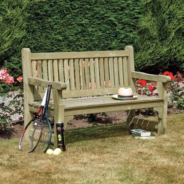 Rowlinson Rustic Softwood Bench in Natural Brown Timber