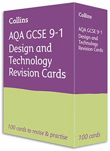 Collins AQA GCSE 9-1 Design & Technology Revision Cards, Multicolour
