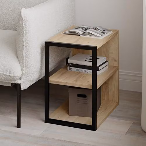 Decortie Set of 2 Modern Side Tables in Natural, W/D/H: 45 x 30 x 42 cm – 3