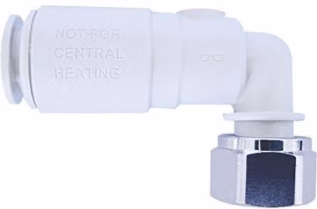 John Guest White Plastic Angle Service Valve 15mm x 1/2 inch (Pack of 5)