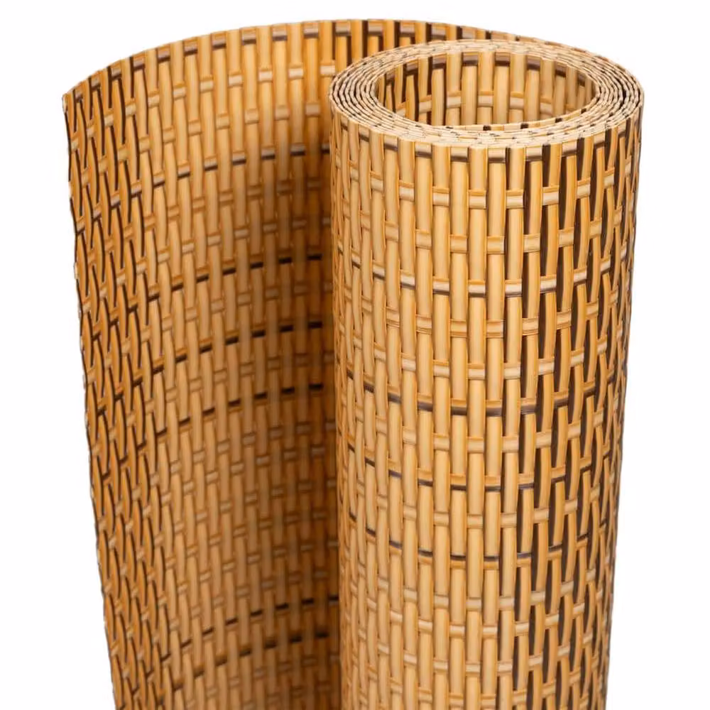 Berkfield Home Poly Rattan Balcony Cover, Light Brown, W: 300 cm, H: 90 cm – 2