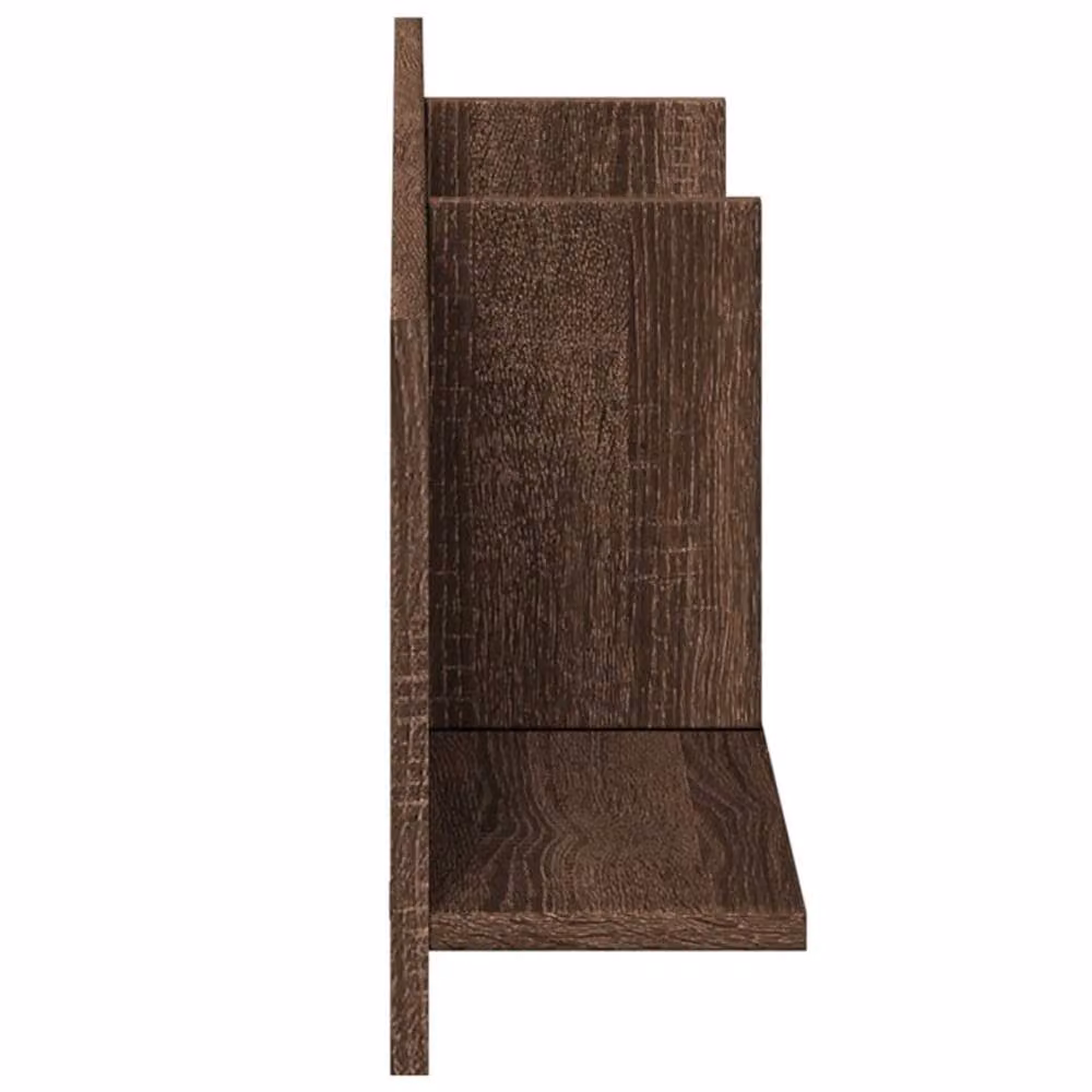 Berkfield Home Wall Cabinet in Brown Oak, W/D/H: 100 x 30 x 16.5 cm – 3