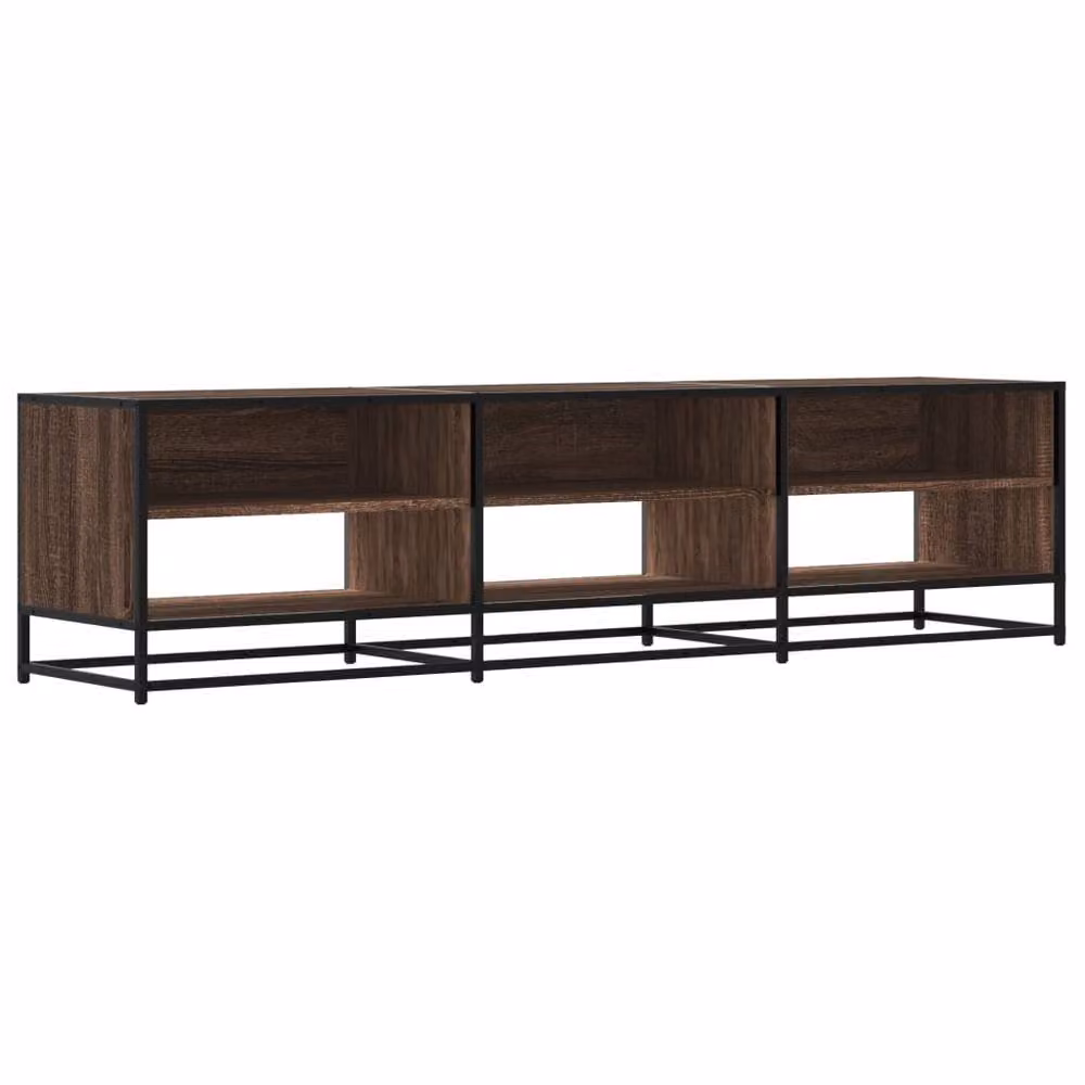 Berkfield Home Industrial TV Cabinet in Brown Oak, W/D/H: 180 x 40 x 46 cm – 2
