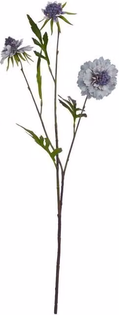 Hill Interiors The Natural Garden Collection Scabious Stem Artificial Plant in Blue, Height: 65 cm