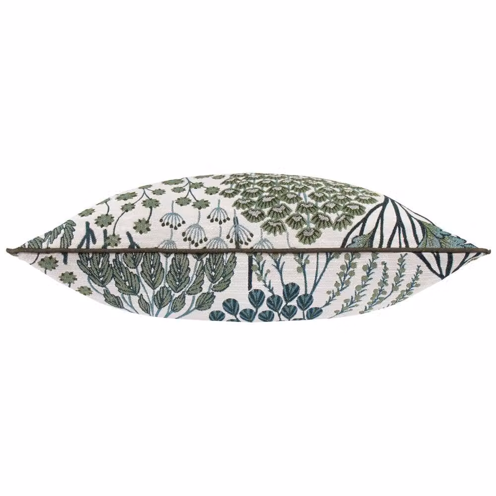 Wylder Ophelia Floral Jacquard Square Cushion in Green, W/D/H: 50 x 50 x 50 cm – 3