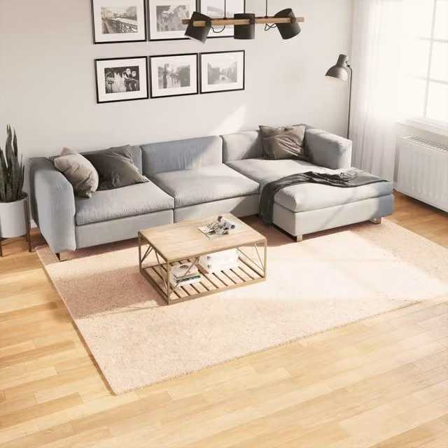 Berkfield Home HUARTE Short Pile Washable Beige Rug, W: 200 cm, D: 280 cm – 1