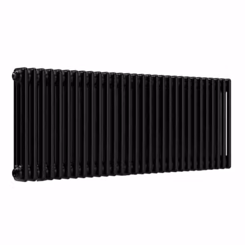 Lux Heat Black Horizontal 3 Column Traditional Steel Radiator, H: 50 cm x W: 137 cm – 2