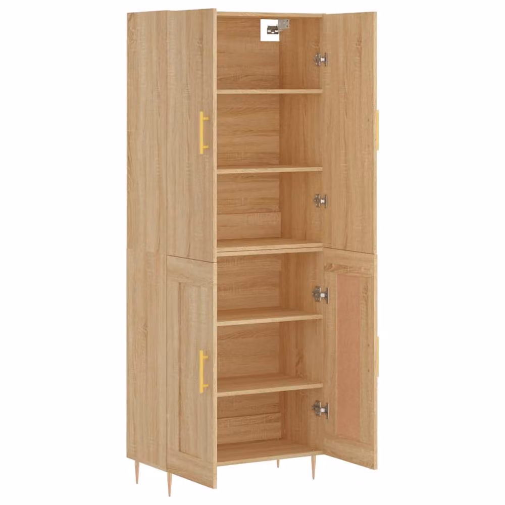 Berkfield Home Sonoma Oak Highboard in Beige, W/D/H: 69.5 x 34 x 180 cm – 3