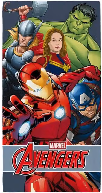 Dreamtex Marvel Avengers Graphic Beach Towel, Blue and Multicolour, W/D/H: 70 x 140 cm – 5