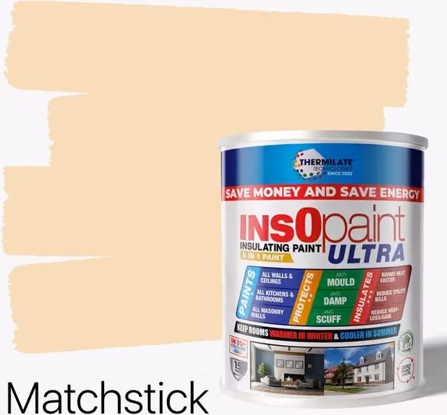 THERMILATE TECHNOLOGIES InsOpaint ULTRA 9 in 1 Interior and Exterior Acrylic Paint, Beige, 5 l