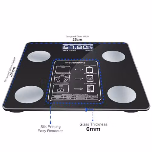 ATEK Digital Smart Body Weight Scale with Bluetooth App Control and BMI Monitor, White – 12