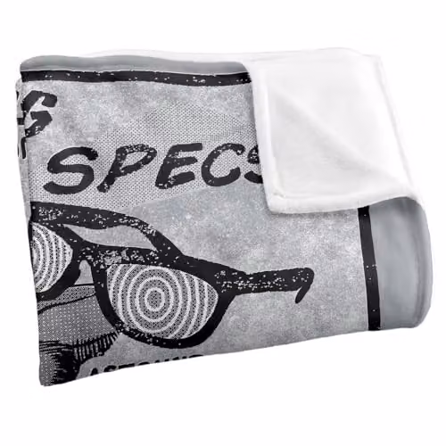 Warner Bros. Superman X-Ray Specs Super Soft Fleece Throw Blanket, Multicolour, W: 152.4 cm x D: 127.0 cm – 2