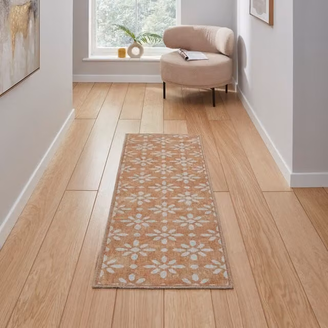 Terrys Geometric Modern Rectangular Machine Woven Polyester Runner in Yellow and Multicolour