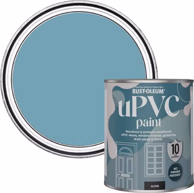 Rust-Oleum Gloss Finish UPVC Paint in Blue, 0.75 l