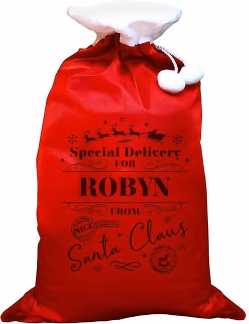 Personalised Memento Company Red Special Delivery Christmas Sack