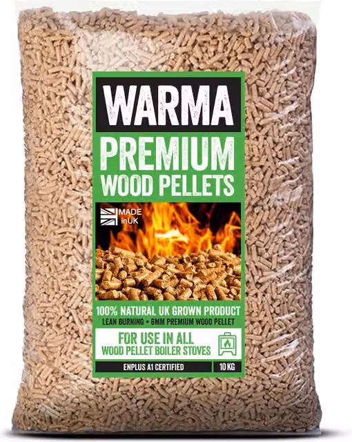 Warma Enplus A1 Wood Pellets for Biomass Stoves, 10kg