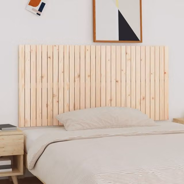 Berkfield Home Rustic Solid Wood Pine Wall Mount Headboard in Brown, W/D/H: 185 x 3 x 90 cm – 1