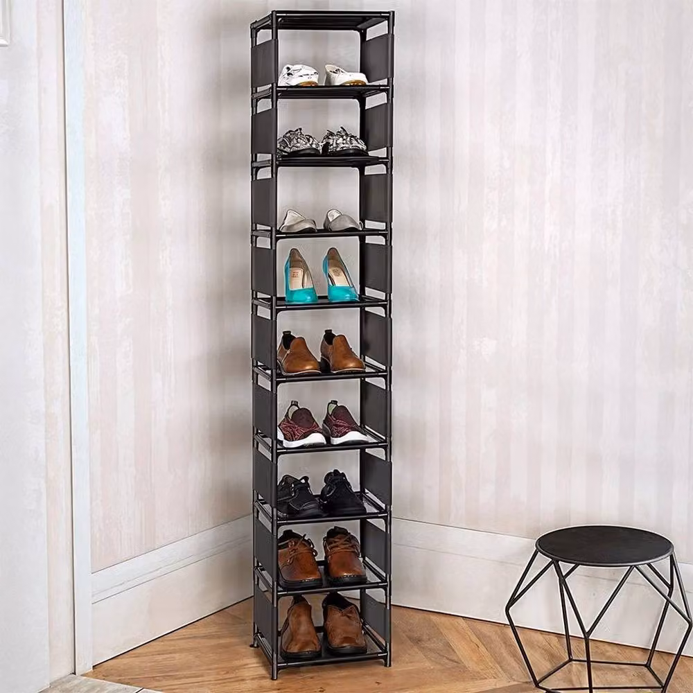 FORGEVIO 10 Tier Metal Shoe Rack Stand in Black – 3