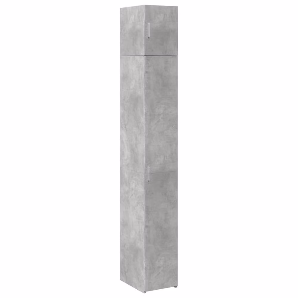 Berkfield Home Slim Storage Cabinet in Concrete Grey, W/D/H: 30 x 42.5 x 225 cm – 2