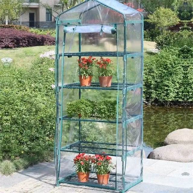 Nordara 5 Tier Greenhouse Replacement Cover in Transparent PVC, 0.6m2