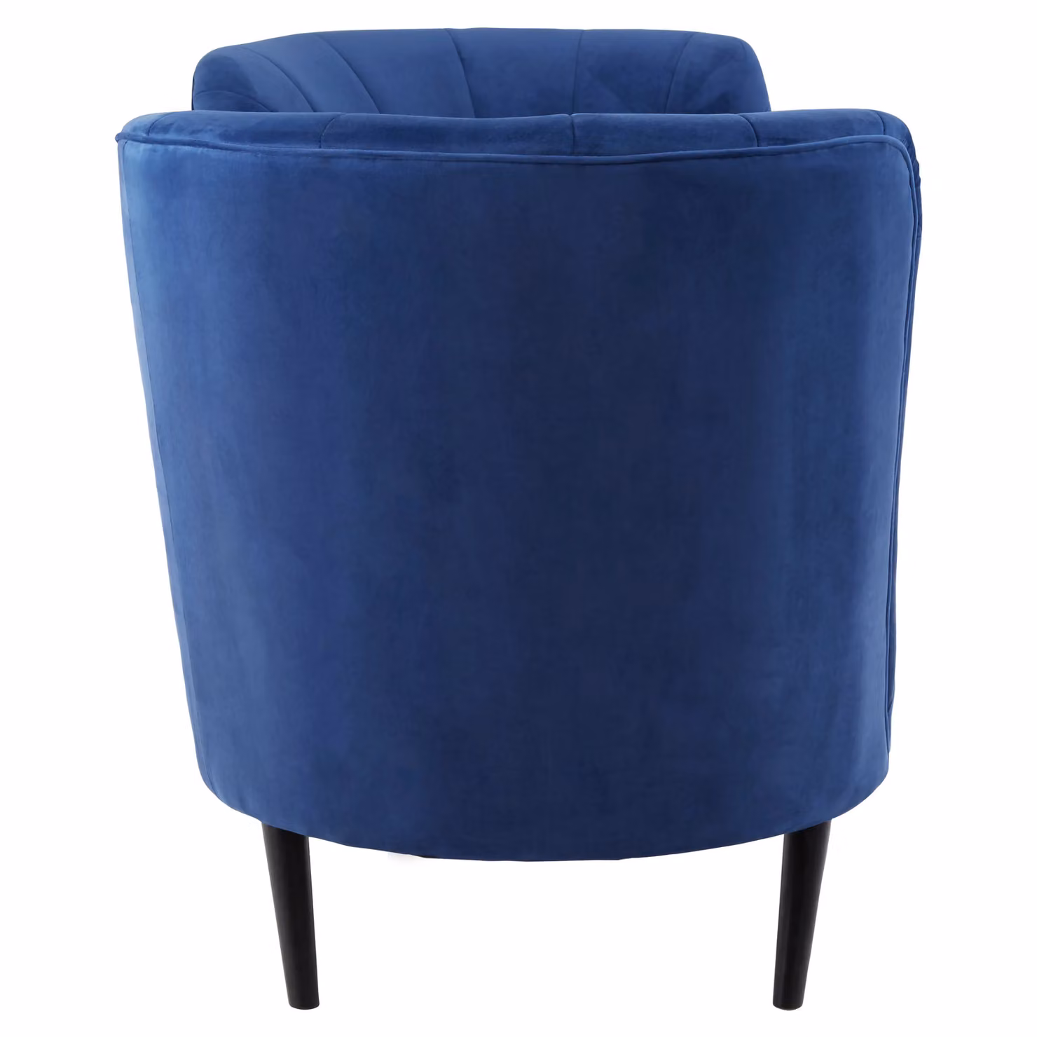Orsina Midnight Blue Velvet Chaise Lounge with Quilted Curved Backrest and Hardwood Legs, W/D/H: 189 x 81 x 90 cm – 3