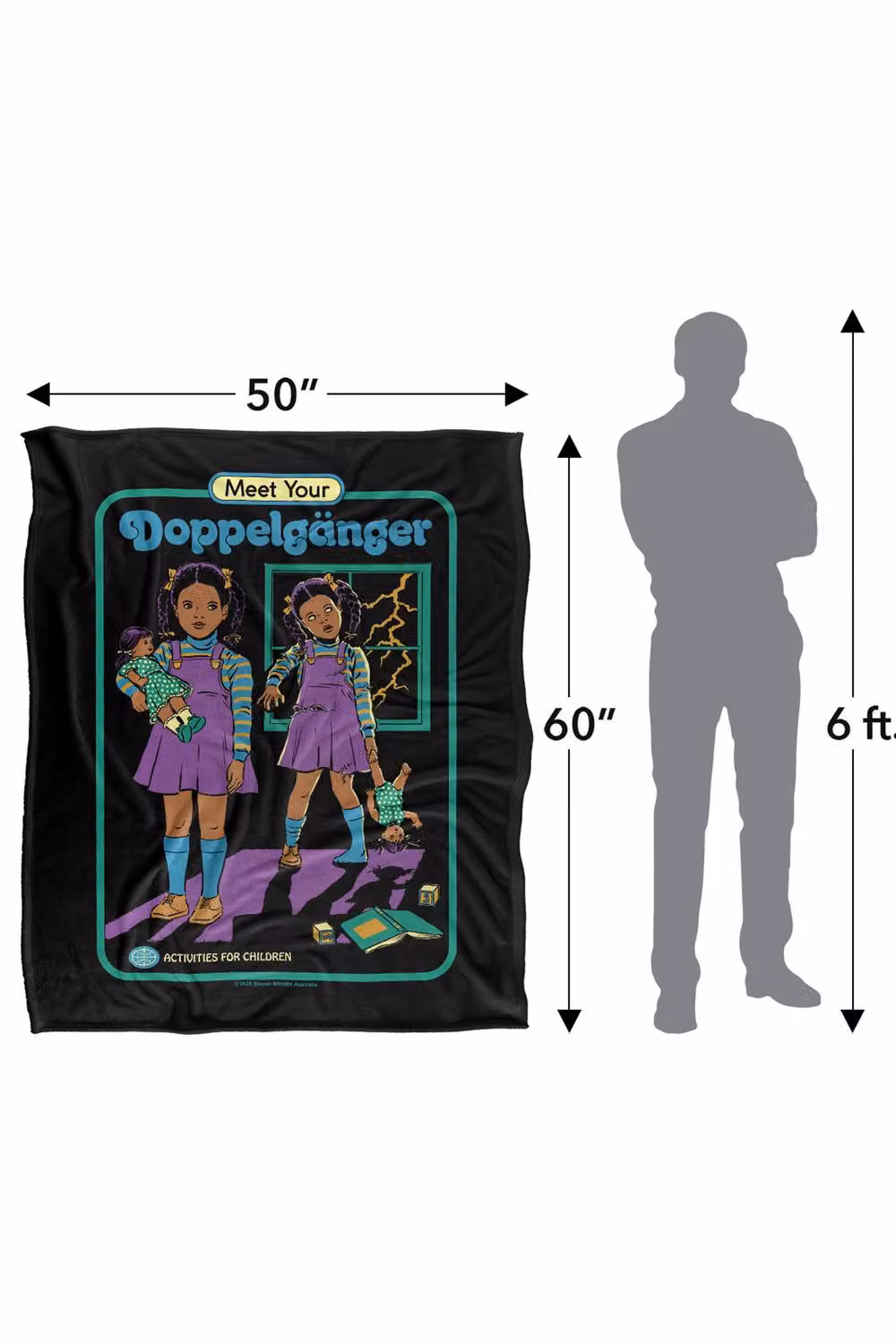 Steven Rhodes Meet Your Doppelganger Multicolour Super Soft Fleece Throw Blanket W/D/H: 152 x 127 cm – 3