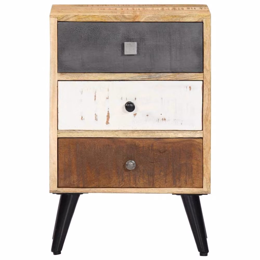Berkfield Home Beautiful Bedside Cabinet in Brown Solid Mango Wood W/D/H: 40 x 30 x 60 cm – 2