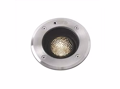 Faro Barcelona Geiser 70303 LED Recessed Ground Light, Grey and Silver, 7W, 3000K Warm White, IP67, Adjustable and Saltwater Resistant