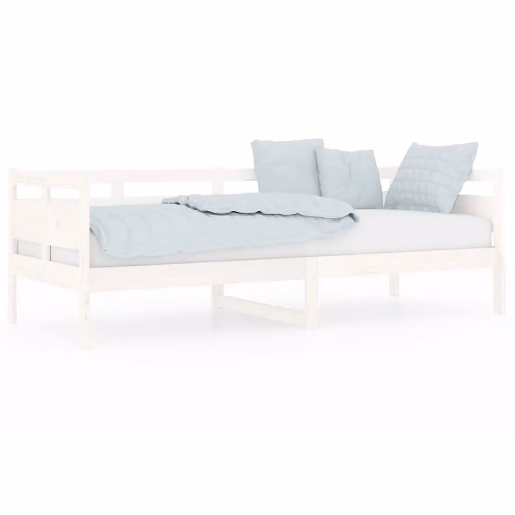 Berkfield Home Rustic White Solid Wood Pine Day Bed W/D/H: 200 x 80 x 1 cm – 2