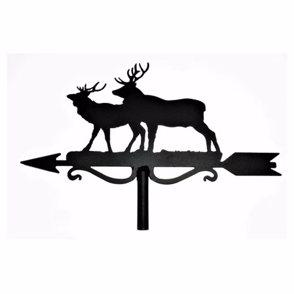 Buttercup Farm Mini Stag Weathervane in Black Steel, W38 x D38 x H54 cm – 2