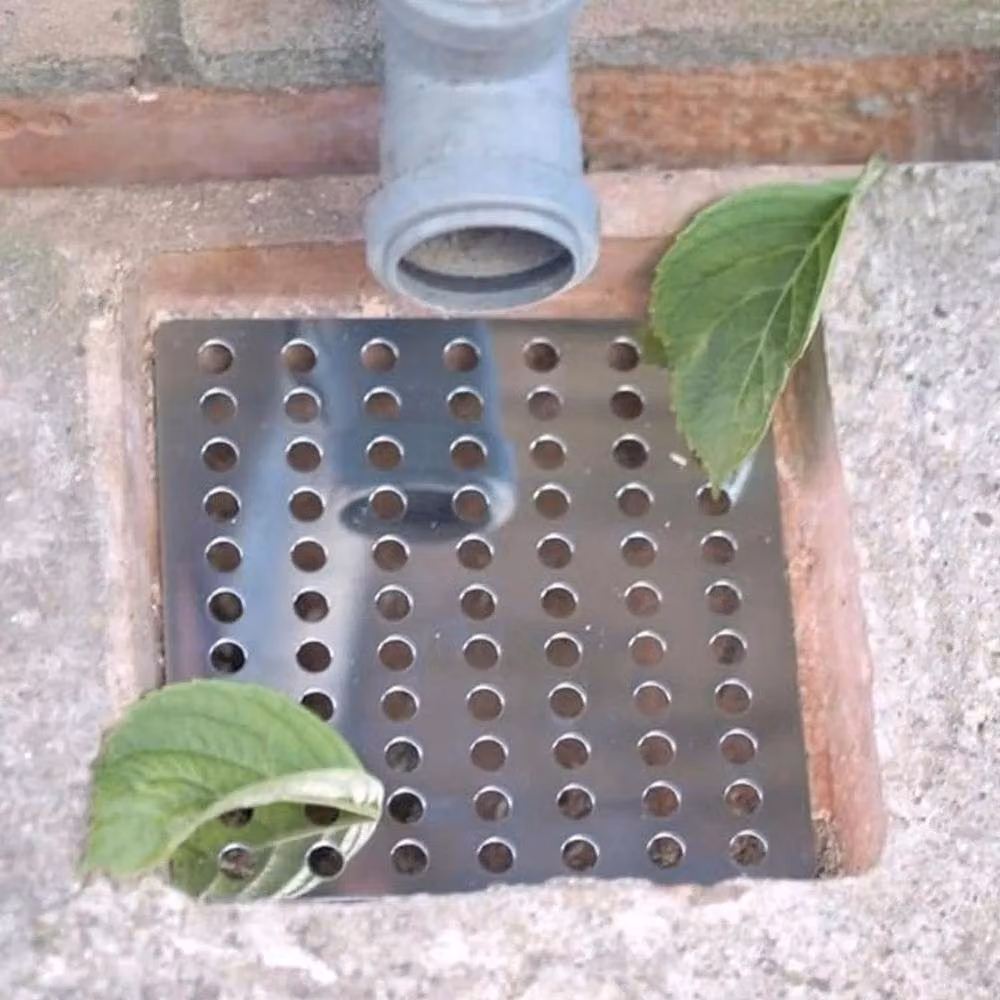 Kelvenix 2-Piece Drain Cover Leaf Guard in Silver, Width: 520 mm – 3
