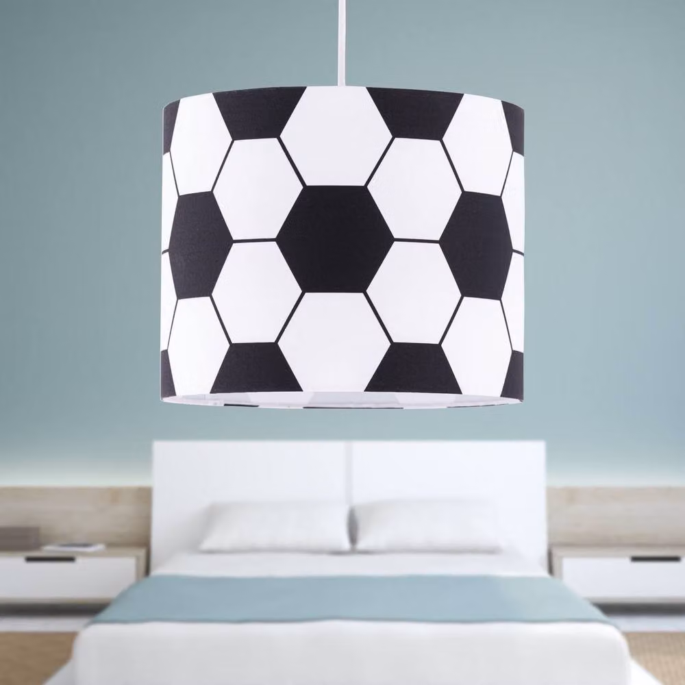 First Choice Lighting Footie Black and White Football Pendant Shade – 3
