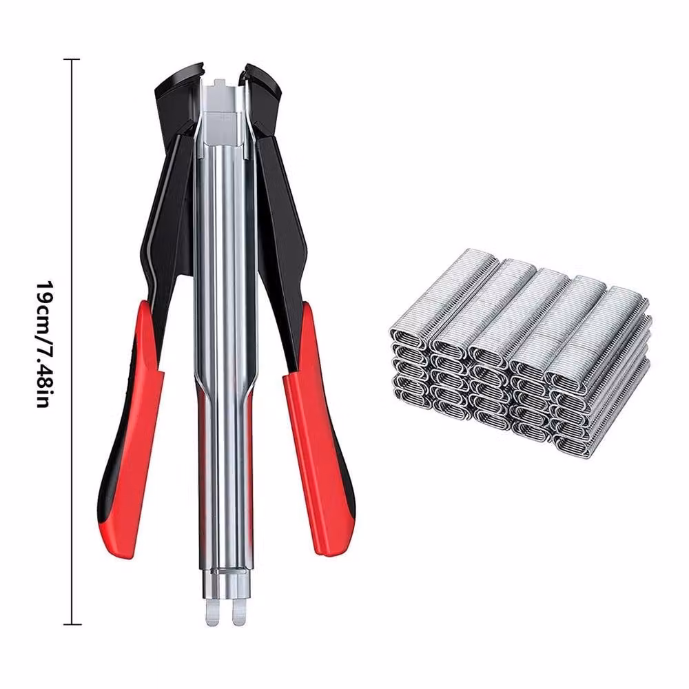 NESTLUNE Hog Ring Pliers in Red with 400 Rings for Cage Mesh and DIY Decor – 2