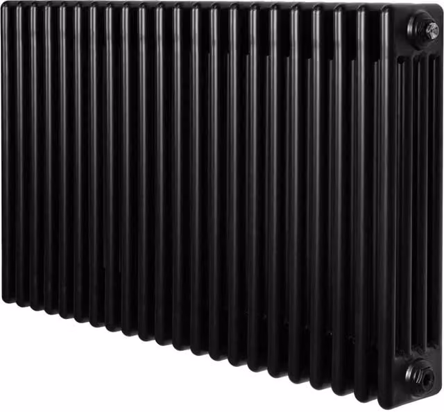 Monstershop Traditional 4 Column Steel Radiator in Black, W: 60.0 cm, H: 101.0 cm