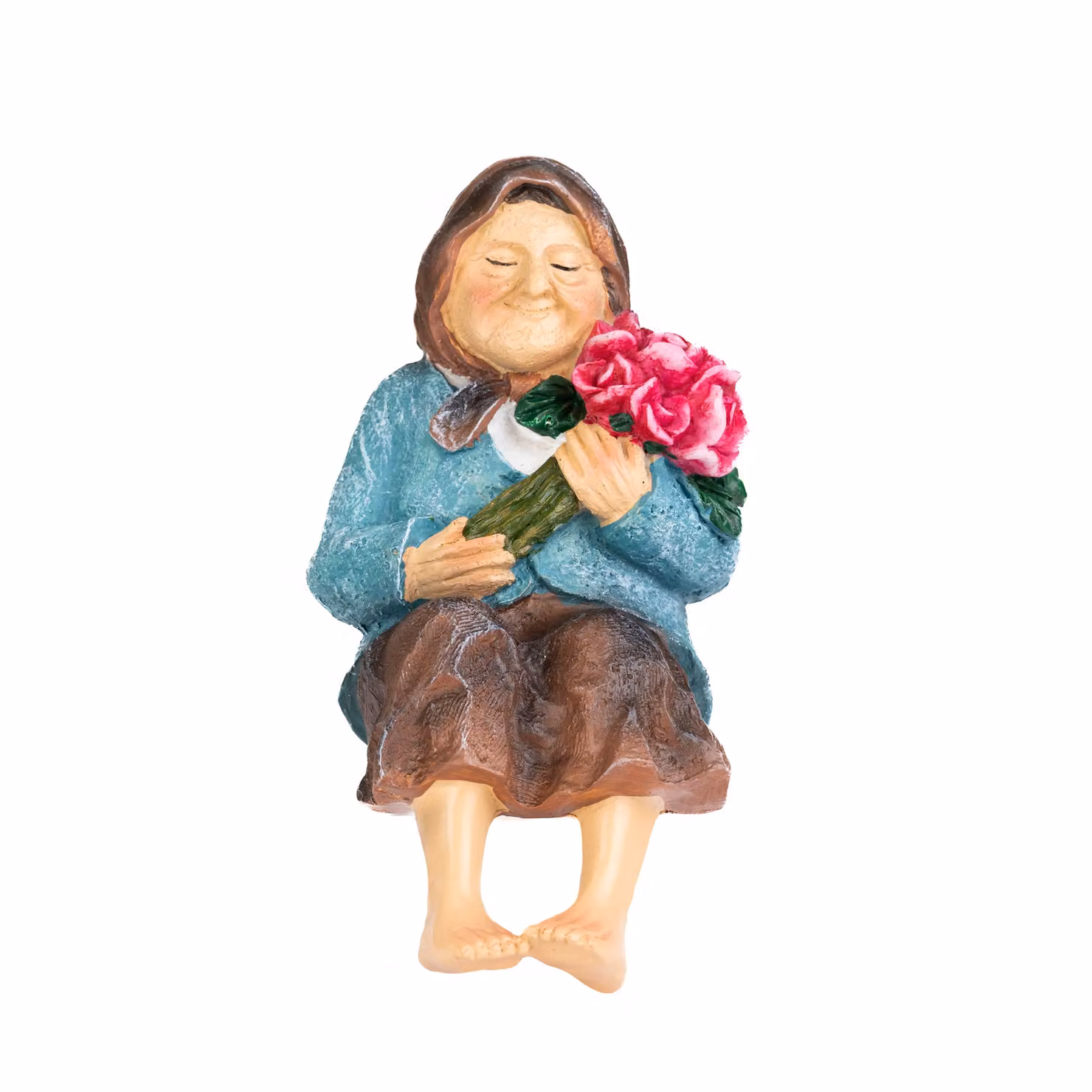 Marco Paul Multicolour Solar Powered Sitting Grandparent Garden Ornaments in Polyresin – 9