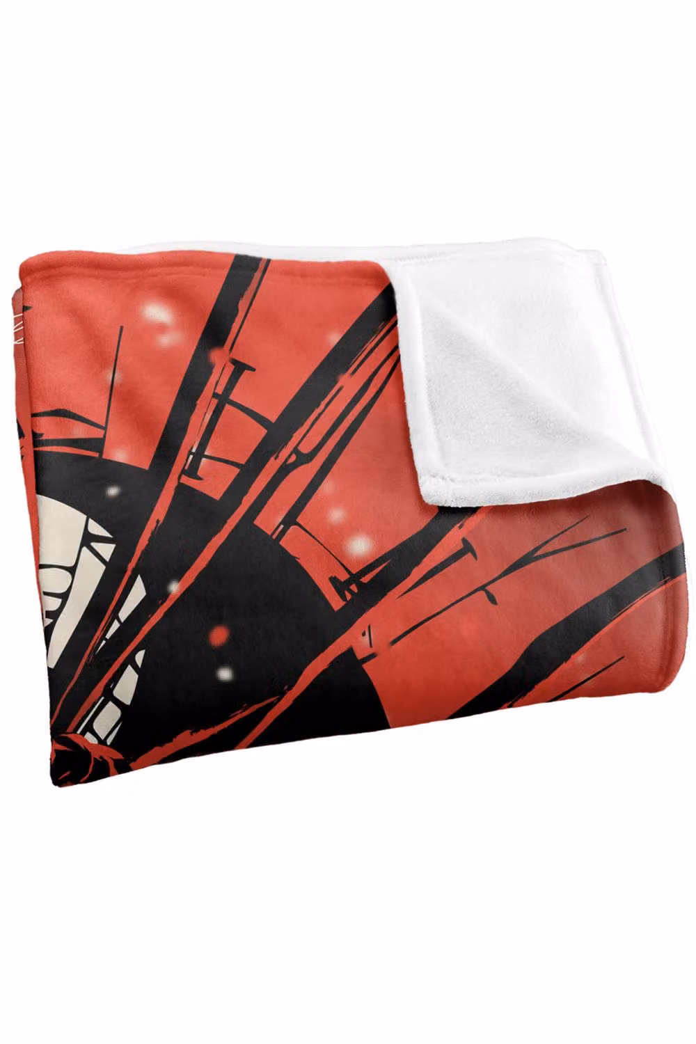 Stranger Things Vecna Clock Poster Super Soft Fluffy Throw Blanket, Multicolour and Red, W: 152 cm, D: 127 cm – 3