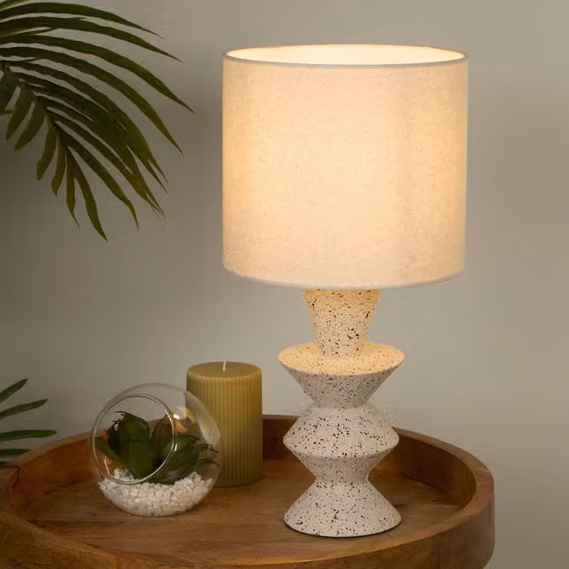 Lighting Collection Modern Multicolour and Beige Ceramic Table Lamp