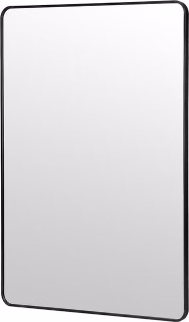 Yezi Modern Rectangular Wall Mirror in Black, W: 50 cm, H: 75 cm