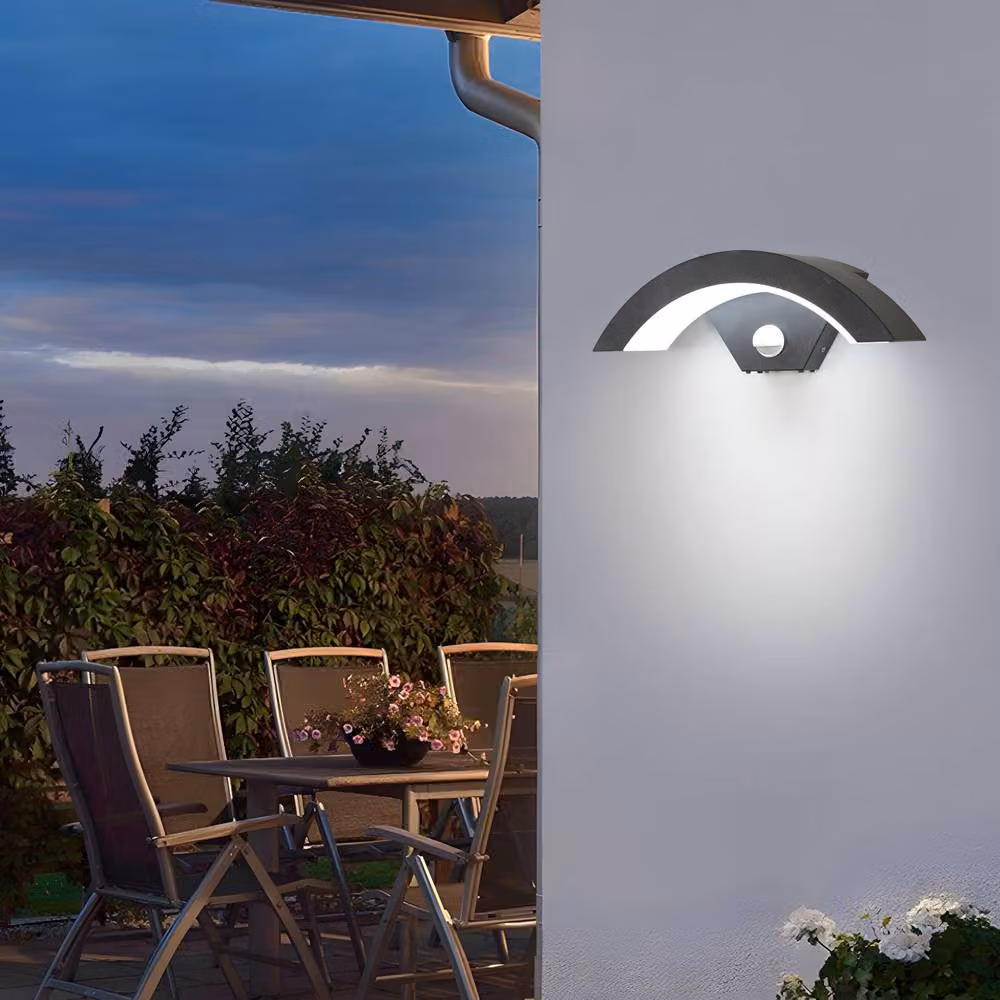 COMELY 24W LED Outdoor Wall Light with Motion Sensor, IP65 Waterproof, Black – 2