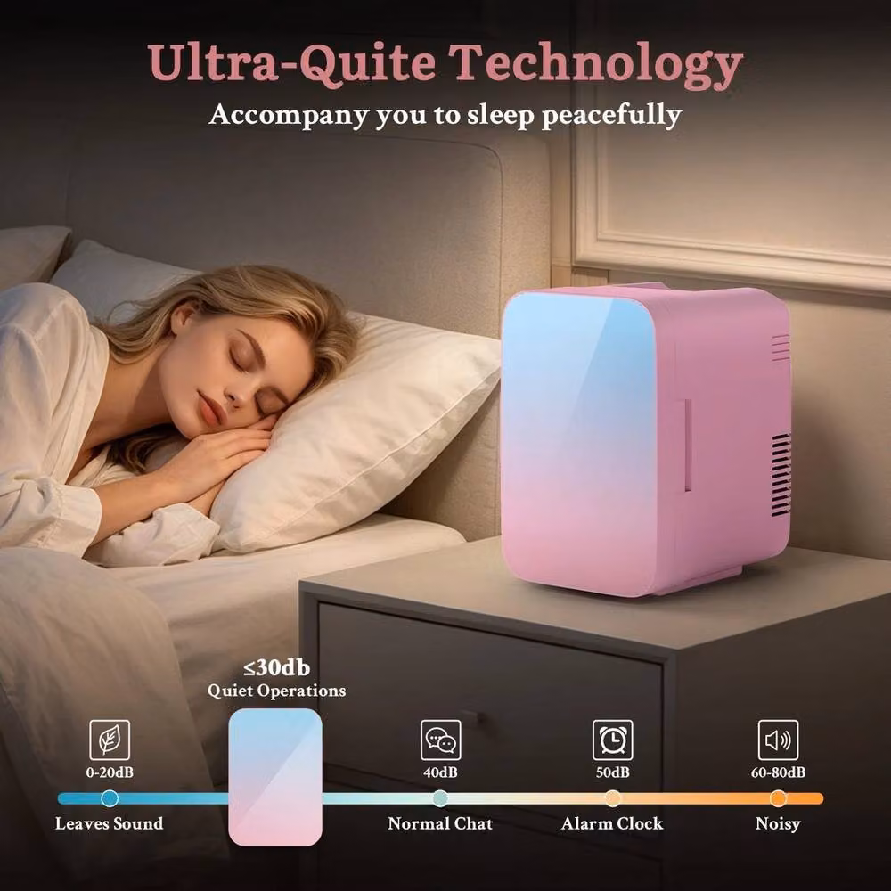 PAWNORA 4L Mini Portable Tabletop Fridge in Pink – 2