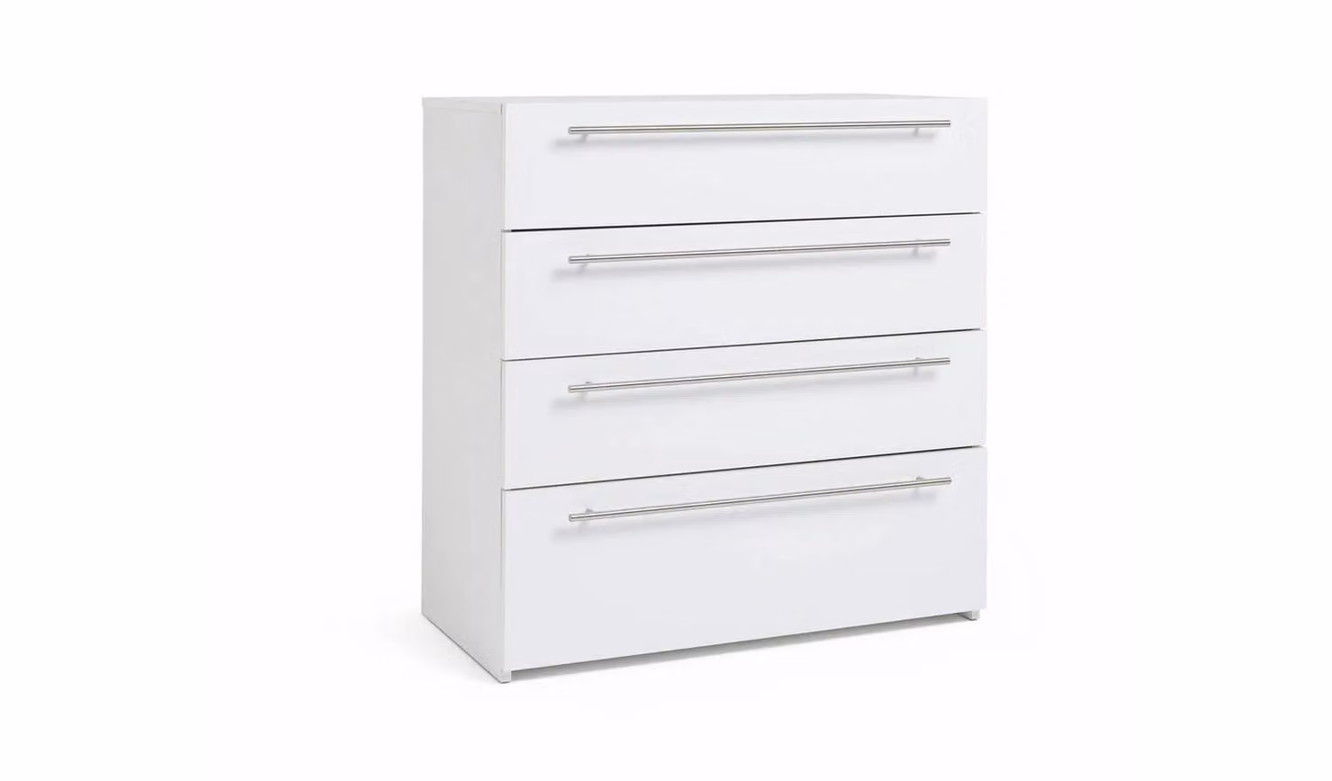 Atlas 4 Drawer Chest in White with Soft Close Drawers