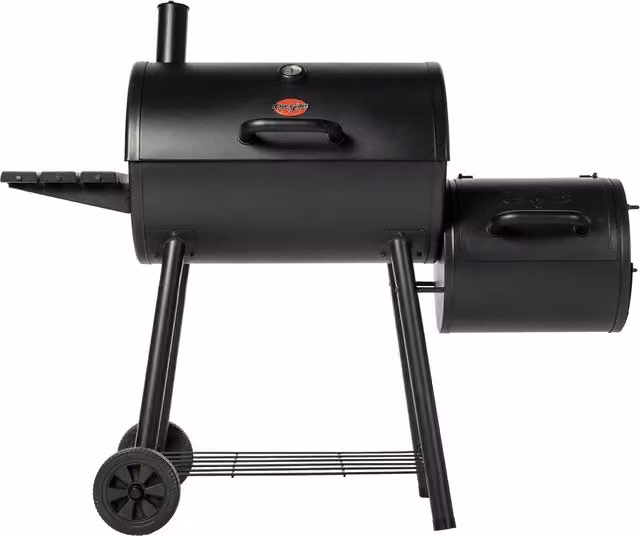 Char-Griller Smokin' Pro Offset Charcoal Smoker in Black