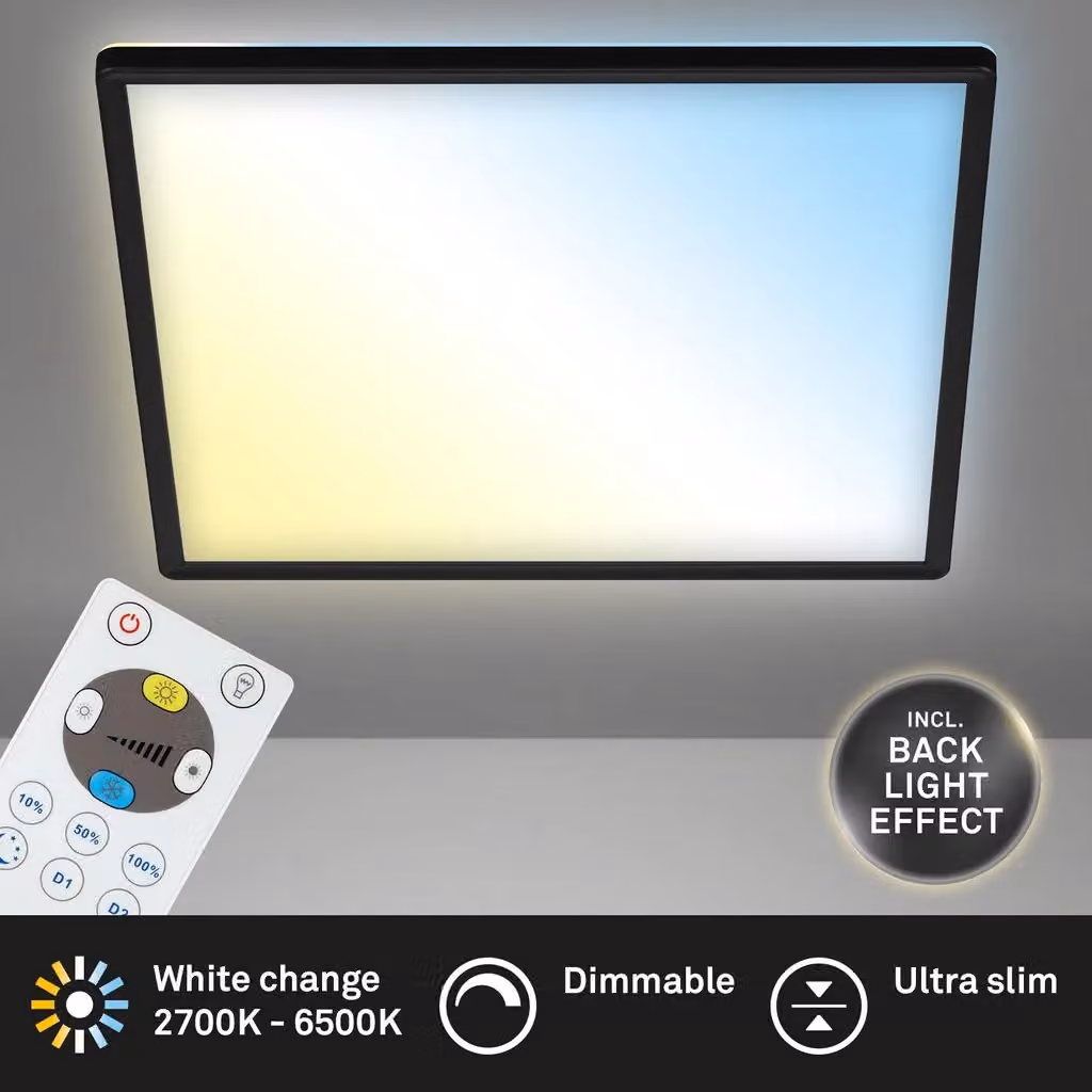 Briloner Ultraslim Black 22W CCT LED Ceiling Panel – 2