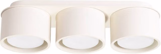 Sollux Lighting minimalist round ceiling lamp in beige, W/D/H: 32.4 x 8.2 x 10.4 cm