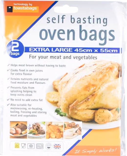 Planit Extra Large Transparent Oven Roasting Bags