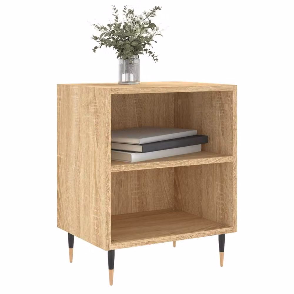 Berkfield Home Set of 2 Sonoma Oak Bedside Cabinets in Brown, W/D/H: 40 x 30 x 50 cm – 2